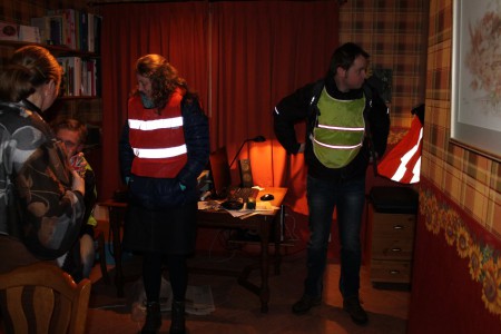 klaar voor vertrek van de sponsor wandeltocht. Marieke en Henk Jan Schipper